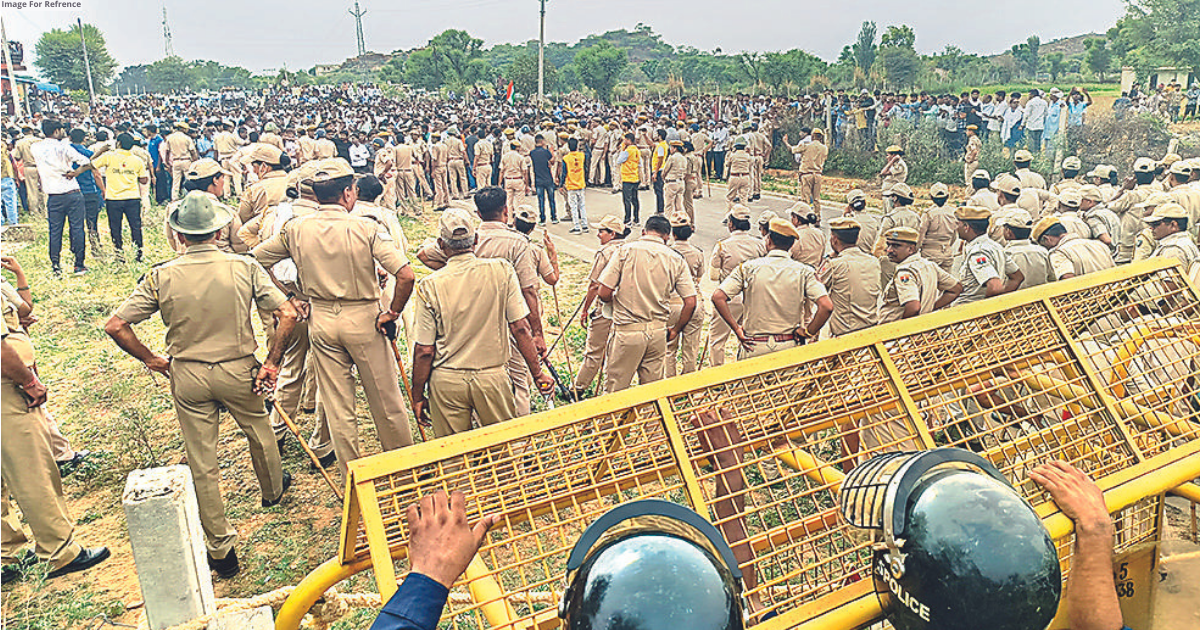 50 held during protest for Sambhar-Phulera district